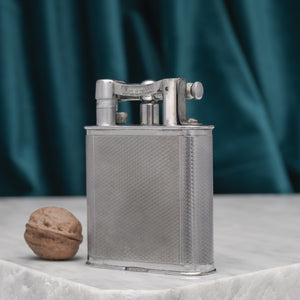 Dunhill 'Giant' Lighter with Chrome Plated Engine Turned Finish