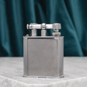 Dunhill 'Giant' Lighter with Chrome Plated Engine Turned Finish