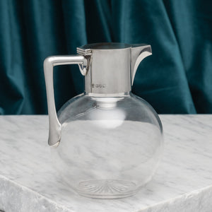 Silver Topped Glass Claret Jug