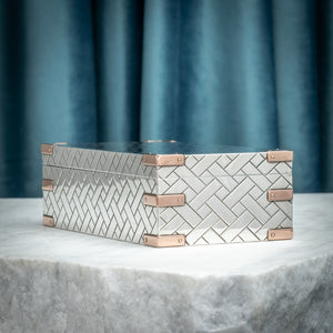 Herringbone Silver Box