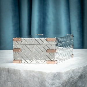 Herringbone Silver Box