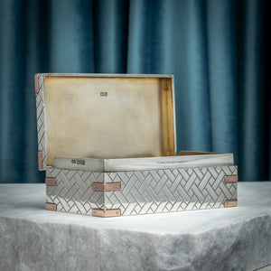 Herringbone Silver Box