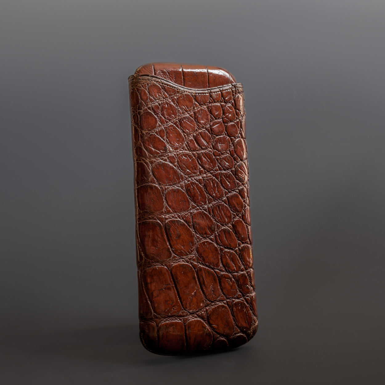 Crocodile Skin Victorian Cigar Case
