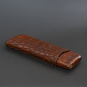 Crocodile Skin Victorian Cigar Case