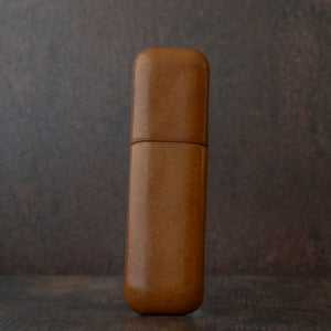 Double Pigskin Leather Cigar Case