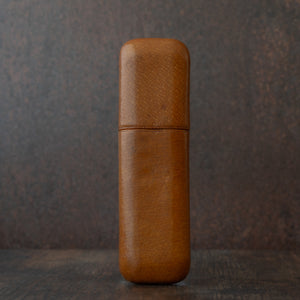 Double Pigskin Leather Cigar Case
