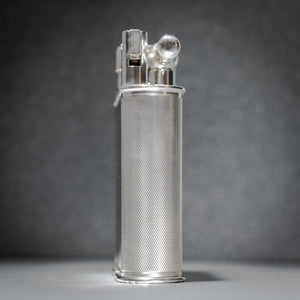 Dunhill 'Giant' Lighter with Engine Turned Silver Plated Finish