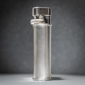 Dunhill 'Giant' Lighter with Engine Turned Silver Plated Finish