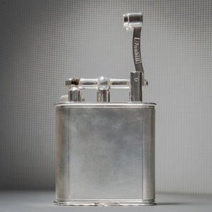 Dunhill 'Giant' Lighter with Engine Turned Silver Plated Finish