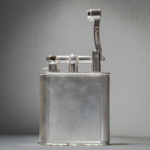 Dunhill 'Giant' Lighter with Engine Turned Silver Plated Finish