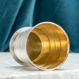 Collapsible Engine Turned Silver Cup