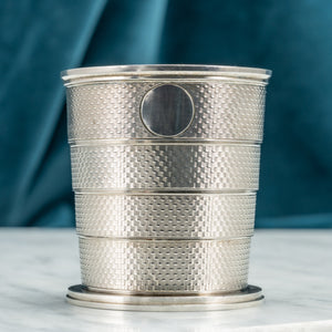 Collapsible Engine Turned Silver Cup