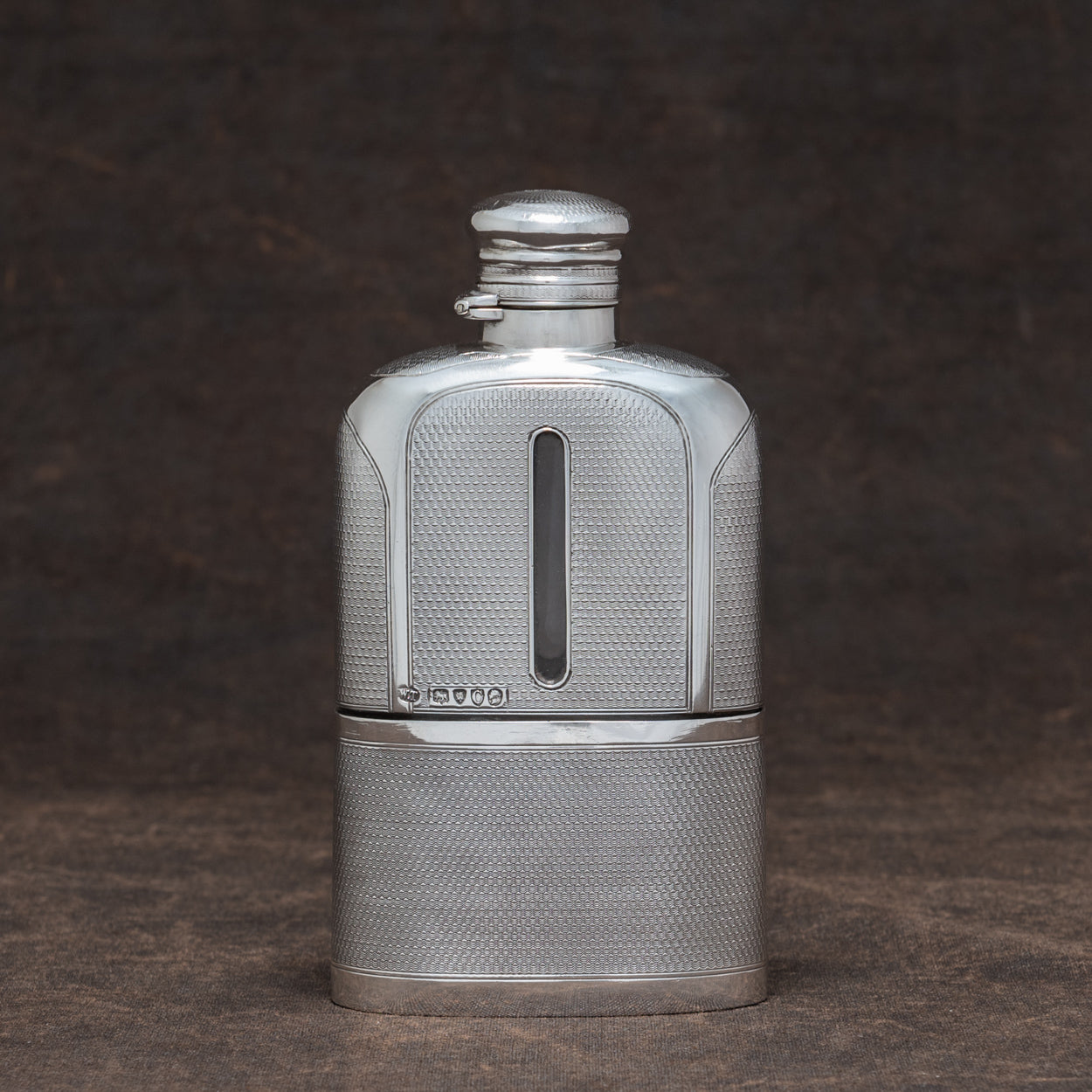 Engine Turned Silver Hip Flask – Bentleys London