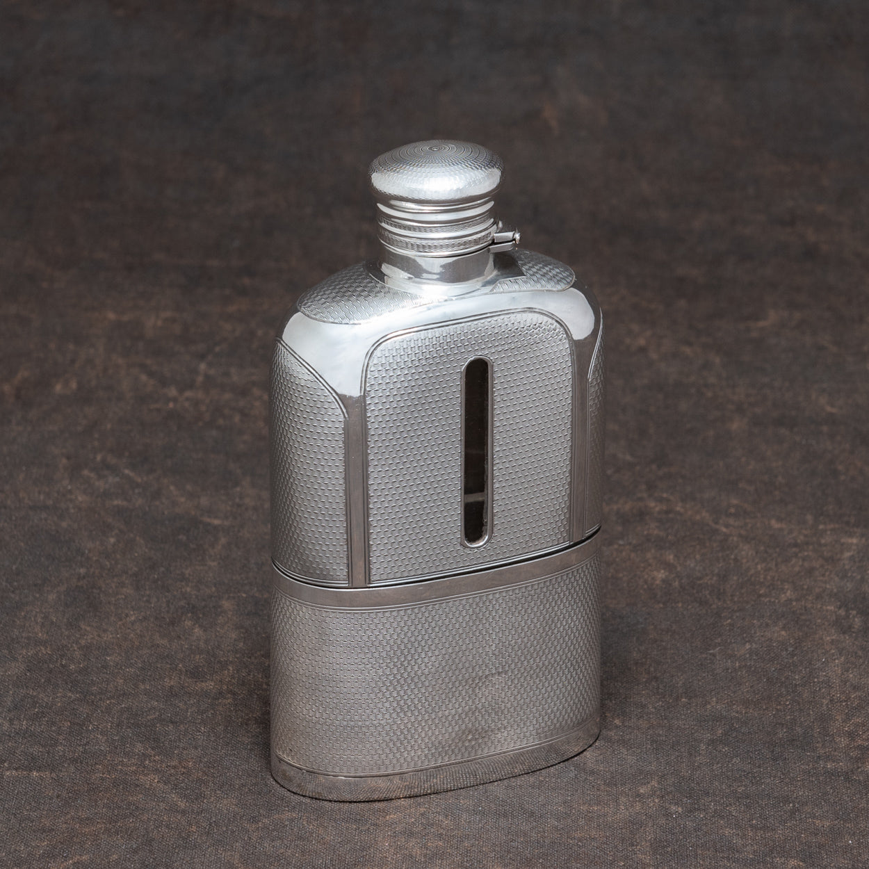 Engine Turned Silver Hip Flask – Bentleys London