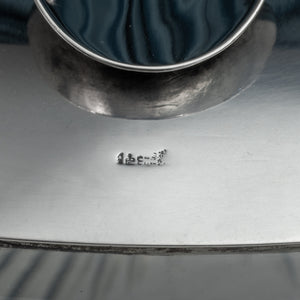 Enormous Silver Mounted Cut Glass Ashtray
