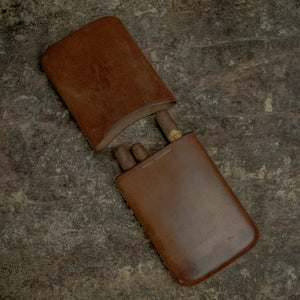 Mid Tan Leather Cigar Case
