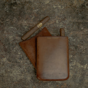 Mid Tan Leather Cigar Case