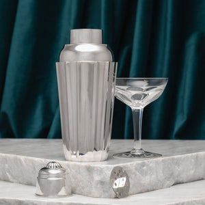 Fluted Swedish Silver Cocktail Shaker