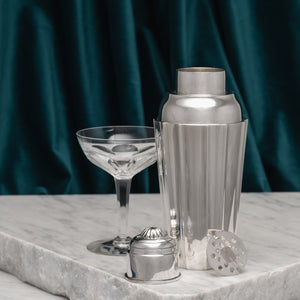 Fluted Swedish Silver Cocktail Shaker