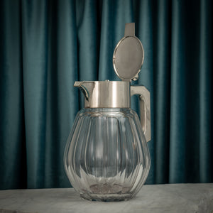 Silver Mounted Cut Glass Lemonade Jug