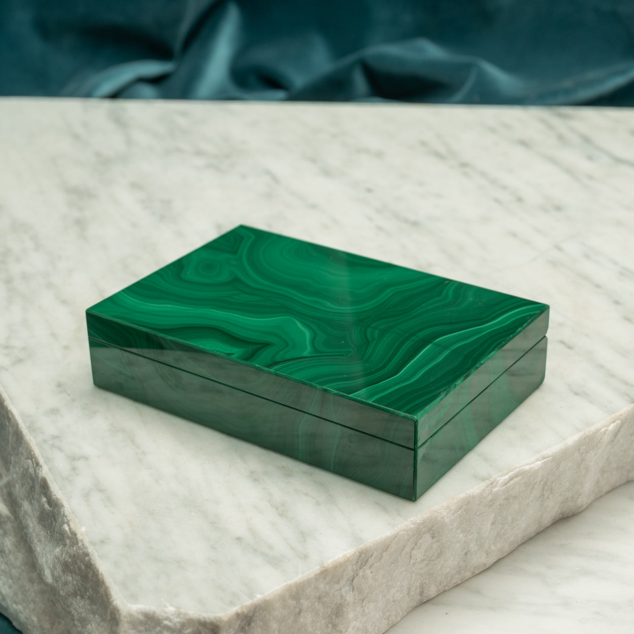 Malachite Stone Box