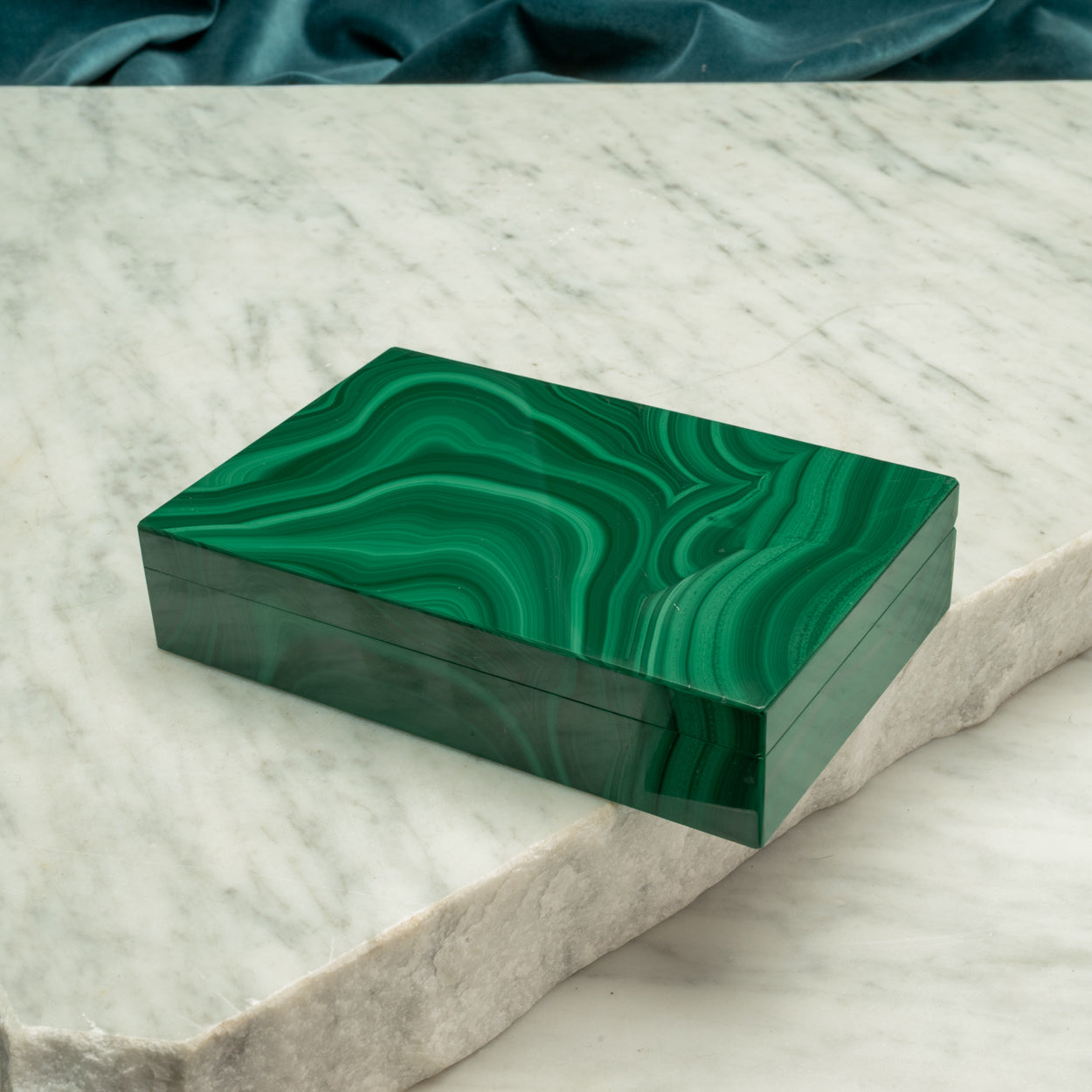Malachite Stone Box