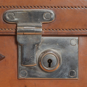 Mid Tan Leather Suitcase