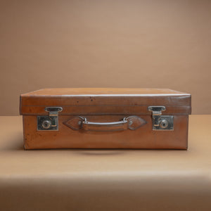 Mid Tan Leather Suitcase