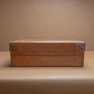 Mid Tan Leather Suitcase