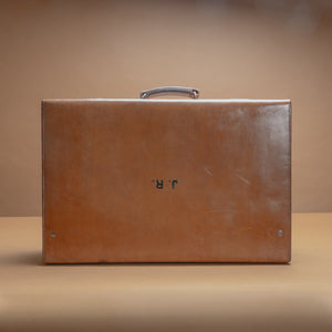 Mid Tan Leather Suitcase