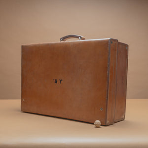 Mid Tan Leather Suitcase