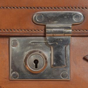 Mid Tan Leather Suitcase