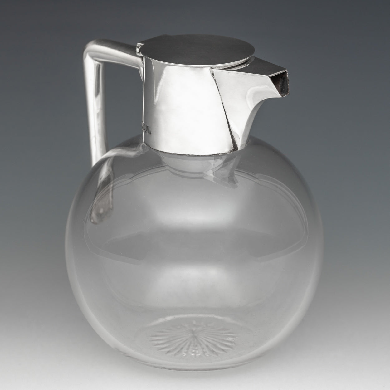 Silver Topped Glass Claret Jug