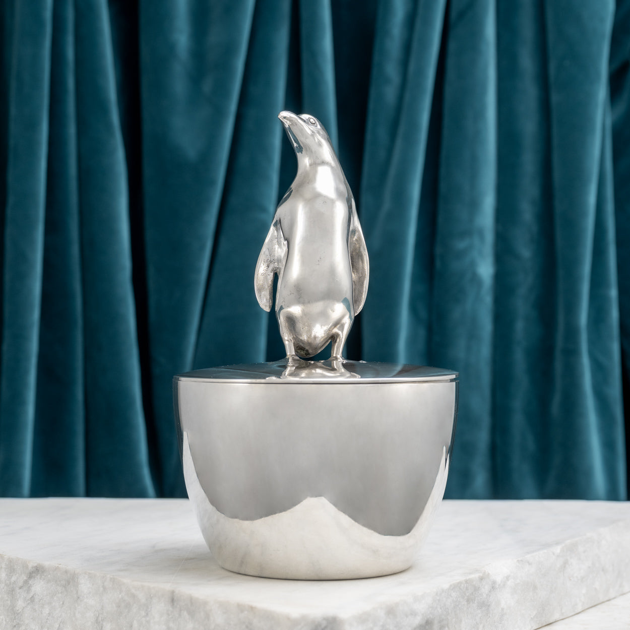 Silver 'Penguin' Ice Cube Bucket