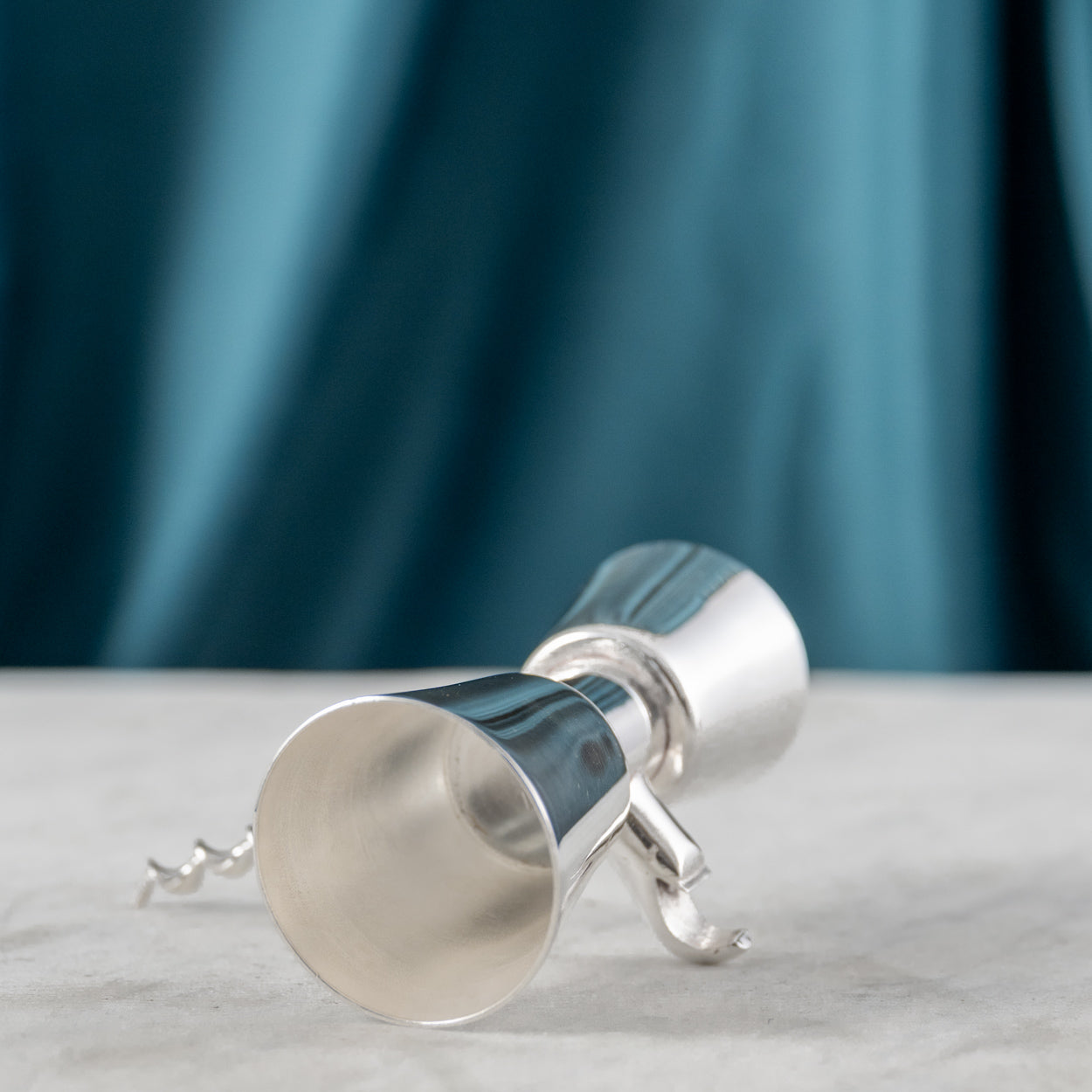 Silver Plated Spirit Measure/Bottle Opener/Corkscrew Bar Tool