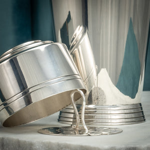 Large Silver Plated Cocktail Shaker designed by Keith Murray