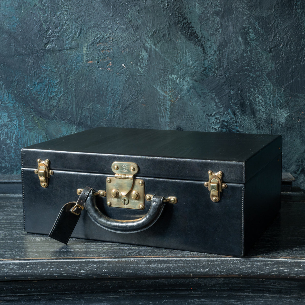Louis Vuitton Black Leather Super President Attaché Case
