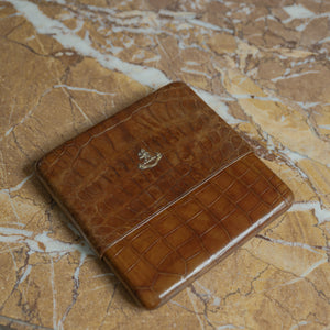 Large Crocodile Skin Cigar Case