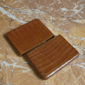 Large Crocodile Skin Cigar Case