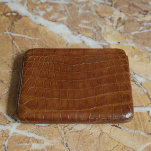 Large Crocodile Skin Cigar Case