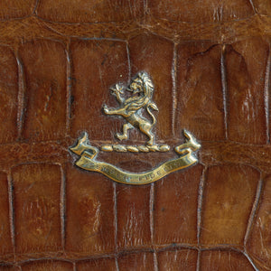 Large Crocodile Skin Cigar Case