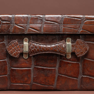 Large Crocodile Skin Suitcase