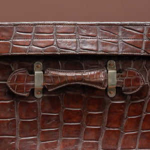 Large Crocodile Skin Suitcase