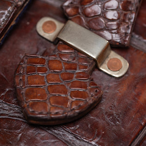 Large Crocodile Skin Suitcase
