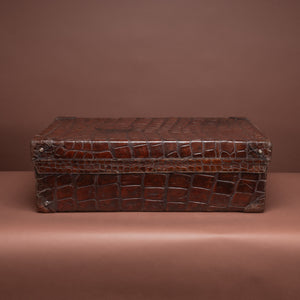Large Crocodile Skin Suitcase