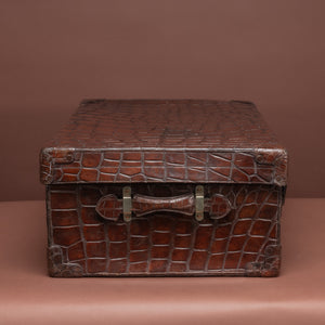 Large Crocodile Skin Suitcase