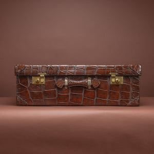 Large Crocodile Skin Suitcase