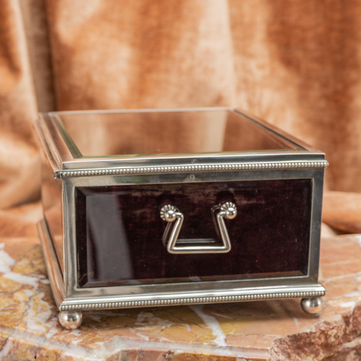 Large Glass and Silver Casket – Bentleys London