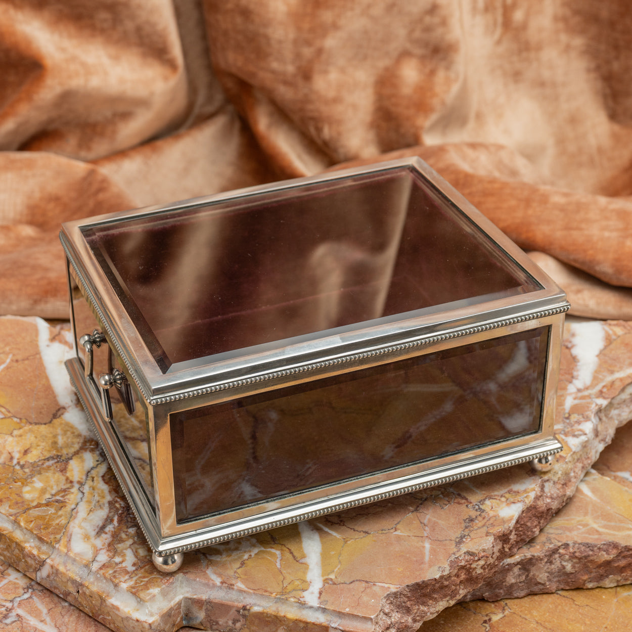 Large Glass and Silver Casket – Bentleys London
