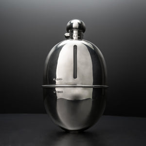 Oval Silver Hip Flask